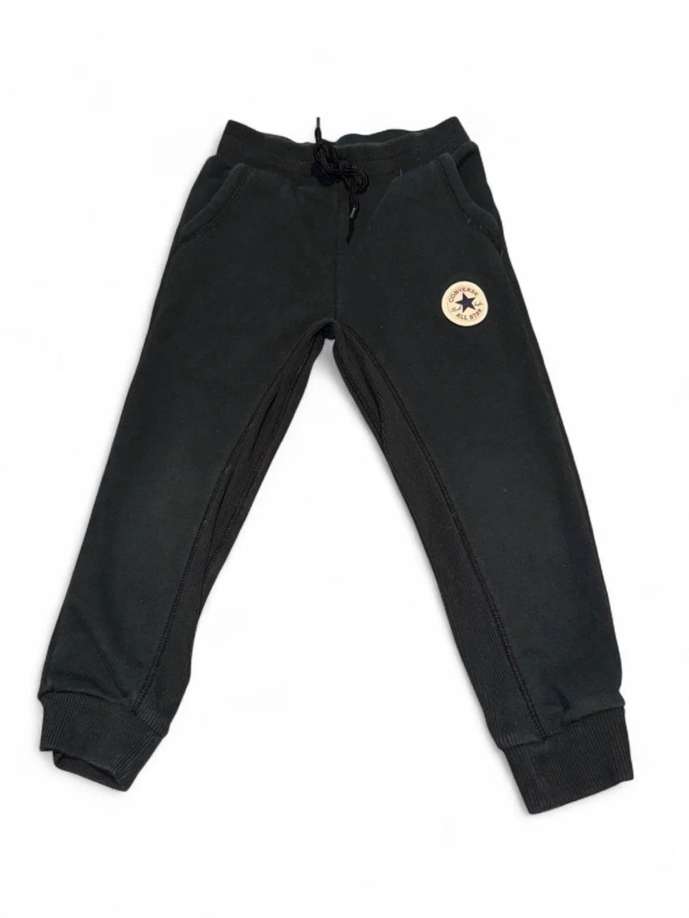Converse Black Kids Jogger Pants with Patch Logo
